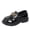 Black, variant on HAOTAGS Loafers for Girls Classic School Uniform Soft Girl Dress Shoes Black Size 11.5 Little Kids
