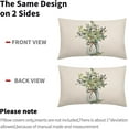 thumbnail image 4 of Green Eucalyptus Leaves Lumbar Pillow Covers 12X20 Inch Spring Summer Farmhouse Couch Pillow Cases Watercolor Leaf Throw Pillows Set of 2 Home Decor for Living Room Bedroom Bed Cushion Outdoor, 4 of 6
