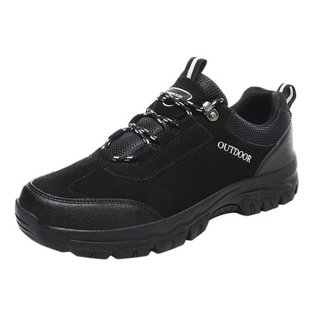

Mackneog Spring And Summer Men Sports Shoes Thick Soles Non Slip Hiking Shoes Casual Outdoor Sports Style Men s sneakers Black 44 Gift on Clearance