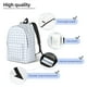 thumbnail image 3 of Balery Blue Checkboard Mochila Clásica Impresa Básica para Viaje, Mochila Escolar Resistente al Agua, Mochila de Lona con Correas Ajustables-Medium, 3 of 5