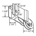 thumbnail image 2 of G.A.S Hardware Roller for Sliding Glass Doors, Silver, Stainless Steel, Smooth Finish Barn Door Hardware Kit, 1 Piece, 2 of 6