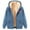 Blue, variant on Women's Full Zip Fleece Lined Thickened Warm Hooded Sweatshirt, All Seasons Casual Jacket with Front Pockets for Daily Wear, Outdoor Activities and Winter Comfort Blackish Green L