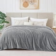 thumbnail image 1 of Cobija Tamaño Queen para Sofá, Sillón, Cama, Cobija de Cama Súper Suave de 230GSM con Rayas Grises para Oficina, Picnic, Viaje, Recámara, Cálida, Acogedora, Ligera, Decoración Del Hogar para Todas la, 1 of 7