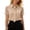 Khaki, variant on Ticikt Women's Tie Neck Short Sleeve Blouse, Solid Color Collared Work Shirt with Necktie,Black