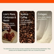 The Genius Brand Mushroom Coffee + Collagen - Daily Energy Support - Healthy Immune Function - Arabica Coffee with Cordyceps, Reishi & Lions Mane Mushroom Blend - 10.6 oz (30 Servings)