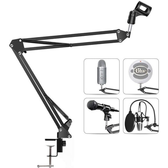 Duramex (TM) Enhanced Stronger Microphone Suspension Boom Scissor Arm Stand with Max Load at 2KG