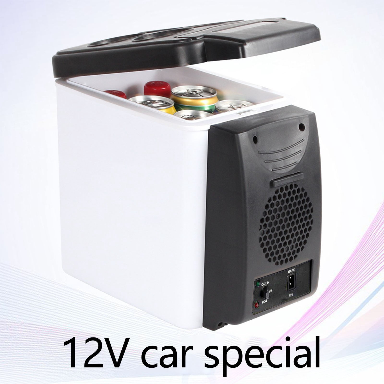 Dianli 6L DC 12V Portable Car Refrigerator And Mini Freezer Cooler With Handle, Compact Travel Fridge For Car RV Dorm Office, Thermoelectric Cooling For Drinks Food And Snacks On The Go