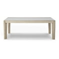 thumbnail image 2 of Benjara 76 Inch Modern Dining Table, Beige Wood Base, White Acrylic Insert Surface, 2 of 5