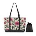 thumbnail image 7 of FORMRS Laptop Tote Bag for Women with 15.6" Computer Compartments Handbag, Pink Flowers, 7 of 7