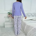 thumbnail image 5 of TaTaai Long Sleeved Printed Pajama Set, Women's Fashionable High Waist Loose Pants Suit, Soft Breathable Outfit, Spring Summer Casual Home Daily Wear, Hang Line Dry Gift, 5 of 5