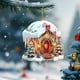 thumbnail image 5 of Ireezec Christmas Ornament Hanging Decorations, Acrylic Hou Winter Snowy Scenery Holiday Tree Decor for Home Party Festival Gift Decoration, 5 of 6