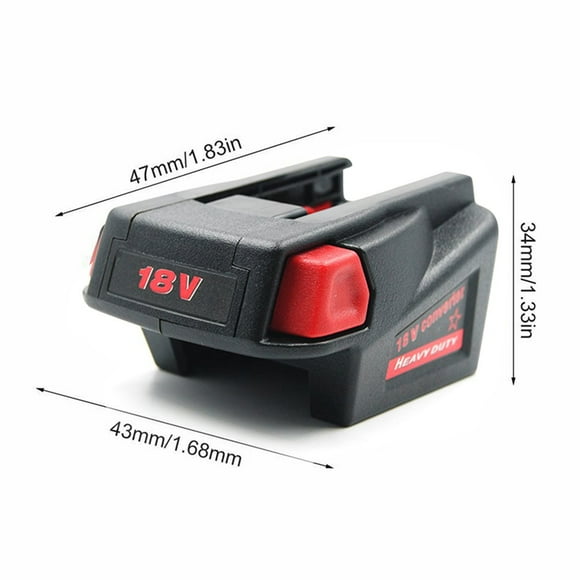 TIANYING For Milwaukee M18 To V18 48-11-1830 Lithium Battery 48-11-2200 Adapter black