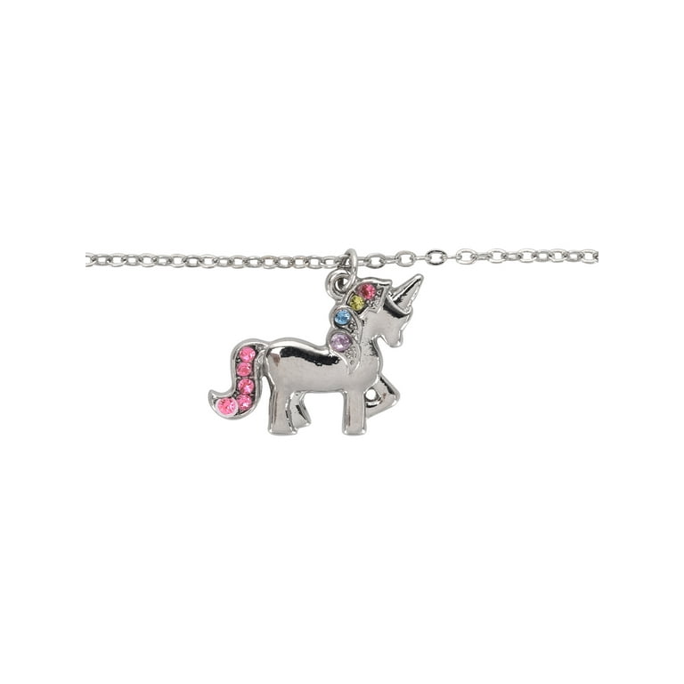 Wonder Nation Female Silver Tone Unicorn Necklace & Ring Set Wonder Nation Female Silver Tone Unicorn Necklace & Ring Set