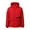 Red, variant on Fesfesfes Men's Hooded Puffer Jacket Outdoor Coat With Large Pockets Short Jacket For Men And Women Long Sleeve Hooded Winter Warm Outwear Jackets