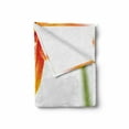 thumbnail image 2 of Flower Soft Flannel Fleece Throw Blanket, Sun Flora Reflection on the Water in a Rainy Day Leaves in a Water River Photo, Cozy Plush for Indoor and Outdoor Use, 50" x 70", Orange, by Ambesonne, 2 of 6