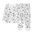 thumbnail image 5 of Tisuna Kids Fall Pajamas Set For Girls Relaxed Fit Long Sleeve Crew Neck Diy Graphic Print Tops And Pants Sleepwear Children'S 2 Pieces Bedtime Wear Clothes Set Size 2-3 Years, 5 of 7