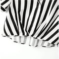 thumbnail image 5 of Admvng Women's Striped Shirt Lapel V Neck Short Sleeve Front Twist Knot Casual Summer Blouse Tops, 5 of 7
