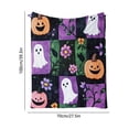 thumbnail image 3 of Manta de Franela con Estampado de Fantasmas para Halloween | Manta Tipo Chal de Poliéster de 70X100Cm | para Todas Las Estaciones | Ligera y Suave | Multicolor | para Uso Interior y Exterior | Excele, 3 of 6