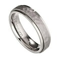thumbnail image 2 of Metals Jewelry Men's / Women's 5mm Hammered Titanium Wedding Ring Recessed Edges Comfort Fit Band Size 8, 2 of 5