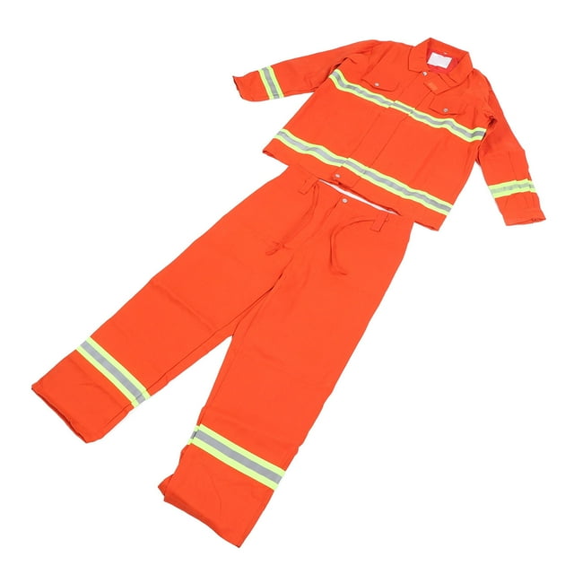 Retardant Coverall Fireproof Safety Workwear with Reflective Stripes for Environments Lightweight Breathable Suit