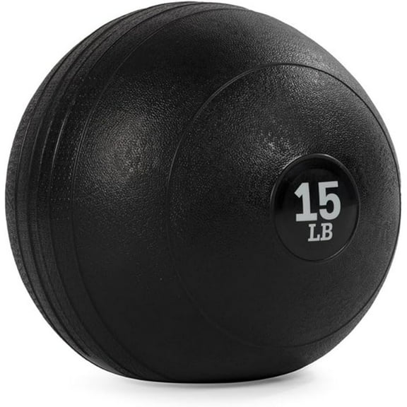 15 LB Rubber Slam Ball, Dead Weight Ball Absorbs Impact, Minimal Bounce, Textured Surface for Strength and Conditioning, Slam Ball Exercises, Cardio Workouts, Full Body Workout