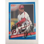 1990 Donruss Darrel Akerfelds #110 Philadelphia Phillies Auto Baseball Card Philadelphia Phillies MLB Autographed Baseball Trading Card