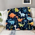 thumbnail image 2 of LHSHID Dinosaur Gifts Blanket for Boys Girls Dino Themed Throw Birthday Christmas Valentine's Day Easter Presents Decor Toys for Kids Men Adults Child Teen Soft Lightweight Blanket, 2 of 6