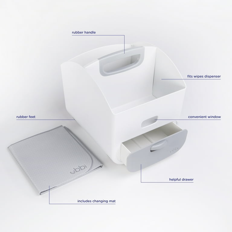 Ubbi Portable Baby Diaper Organizer Station Folding Changing Mat