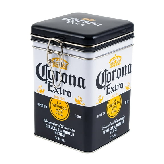 Corona Food Container Large Rectangular All Metal Locking Cookie Jar Metal Canister 7" H 29.8oz/881ml