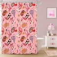thumbnail image 2 of Western Shower Curtain Eclectic Funky Pink Pattern, American Wild West Cowgirl Desert Bath Curtain with Boots Cactus Bows Cherry Bull Skull, Boho Southwestern Bathroom Decor with Hooks 72X72IN, 2 of 6