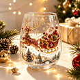thumbnail image 2 of 3D Christmas Glass Art Cup 3D Xmas Drinking Glass Cup Collection | Christmas Glassware Art Stemless Wine Glasses, Handcrafted Festive Holiday Glassware for Xmas Party Home Decor Gift(Reindeer), 2 of 8