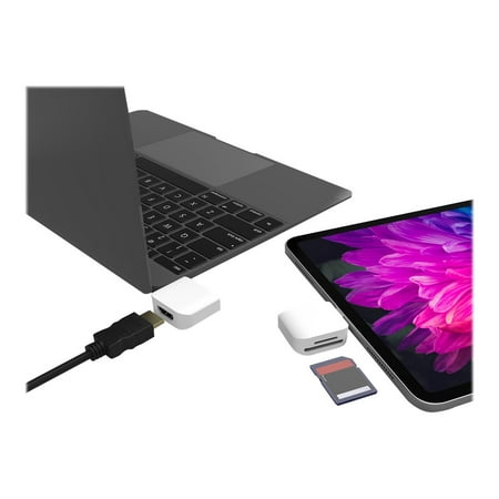 j5create - ULTRADRIVE Kit USB-C Dual-Display Modular Dock - Silver, White
