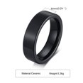 thumbnail image 5 of Basic Wedding Bands Ceramic Rings for Men Women,6MM Simple Style Ceramic Rings With Smooth Surface Anniversary Accessory WHITE 9, 5 of 5