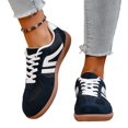 thumbnail image 2 of Women’s Retro Casual Sneakers with Gum Sole, Lightweight Walking Shoes, Soft Cushion Support, Lace-Up Everyday Trainers, 2 of 6