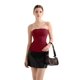 thumbnail image 5 of Camiseta sin mangas SUUKSESS para mujer con doble forro, sin tirantes, color vino XL, 5 of 6