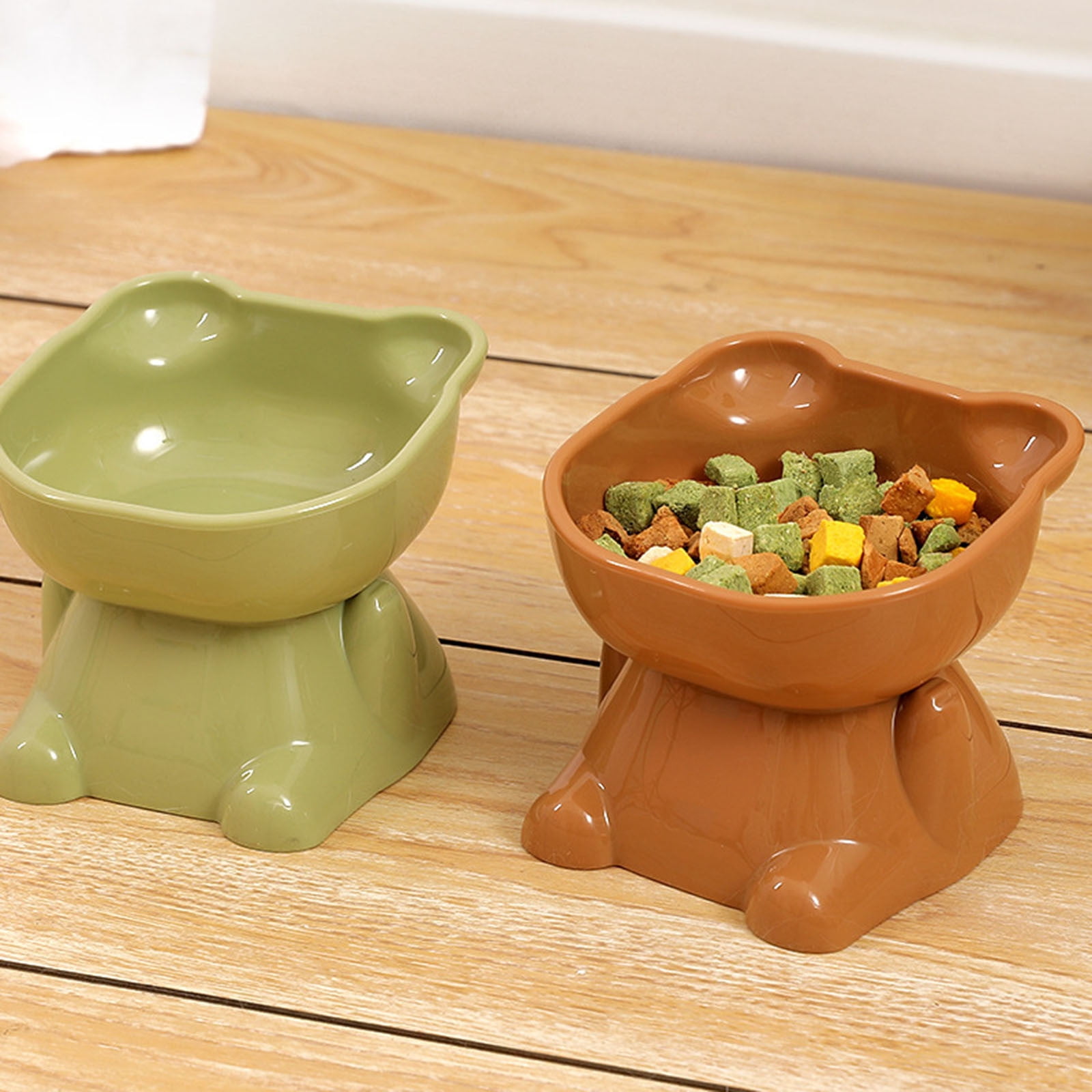 Elevated Slow Feeder Cat Bowl â Silicone Tilted Pet Dish for Dry & Wet Food, Non- Base & Whisker Fatigue Relief, for Fast Eaters & Digestion Support
