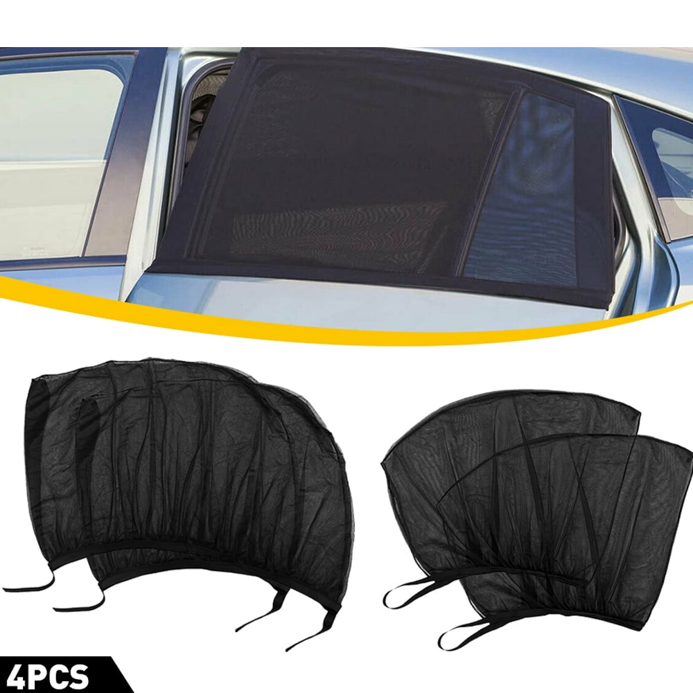 4PCS Car Side Window Sun Shade Cover Visor Mesh Shield UV Block screen For SUV