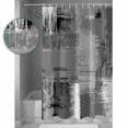 thumbnail image 2 of Shower Curtain Geometric Abstraction Paint Brush Waterproof Shower Curtain Set with Hooks for Bathroom Showers,Stalls and Bathtubs,54x78InGrey White Black, 2 of 9