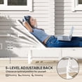 thumbnail image 4 of Outsunny Outdoor Lounge Chair, 5-Level Adjustable Sun Tanning Chair, Grey, 4 of 10