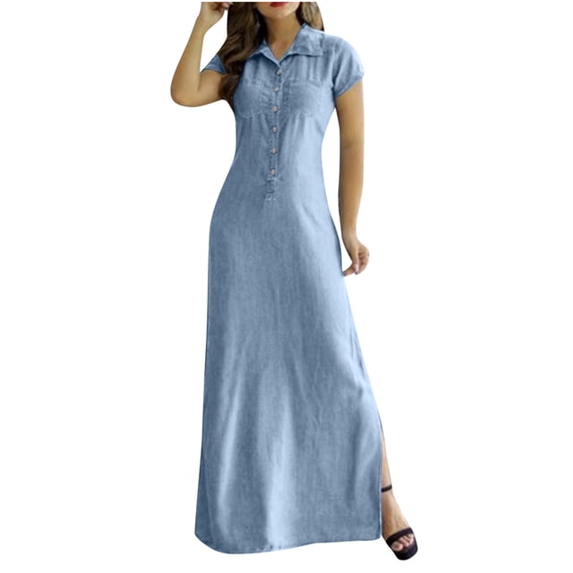 Plus Size Maxi Dress Fashion Femmes Casual Col Rond Impression Manches Courtes Robe avec Poche Manches Courtes Robe sur l'Autorisation