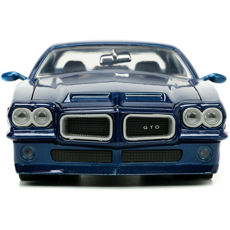 Diecast 1971 Pontiac GTO Dark Blue Metallic Diecast 1971 Pontiac GTO Dark Blue Metallic