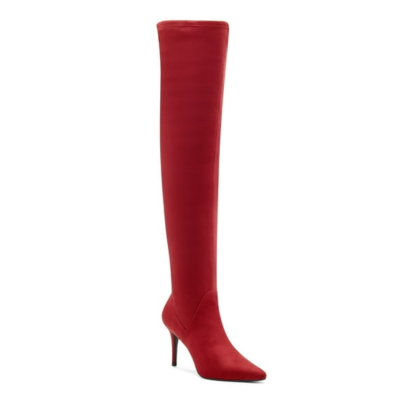 JESSICA SIMPSON Womens Red Cushioned Abrine Pointed Toe Stiletto Zip-Up Dress Boots 9 M