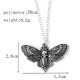 thumbnail image 4 of Skull Gothic Butterfly Pendant Necklace Rock Emo Goth Silver Color Chain Necklace, 4 of 7