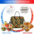 thumbnail image 4 of OBREWU Black Sunflower Womens Lunch Box for Work,Insulated Large Black Sunflower Lunch Bag for Women,Loncheras Para Mujer,Leakproof Adult Lunch Bag for Work,Beach,Travel,Picnic,Camping, 4 of 7