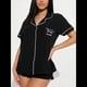 thumbnail image 4 of Conjuntos de Pijama para Mujer, Pijamas Suaves de Corta con Botones, Conjuntos de Pijama de Verano Negro L, 4 of 10