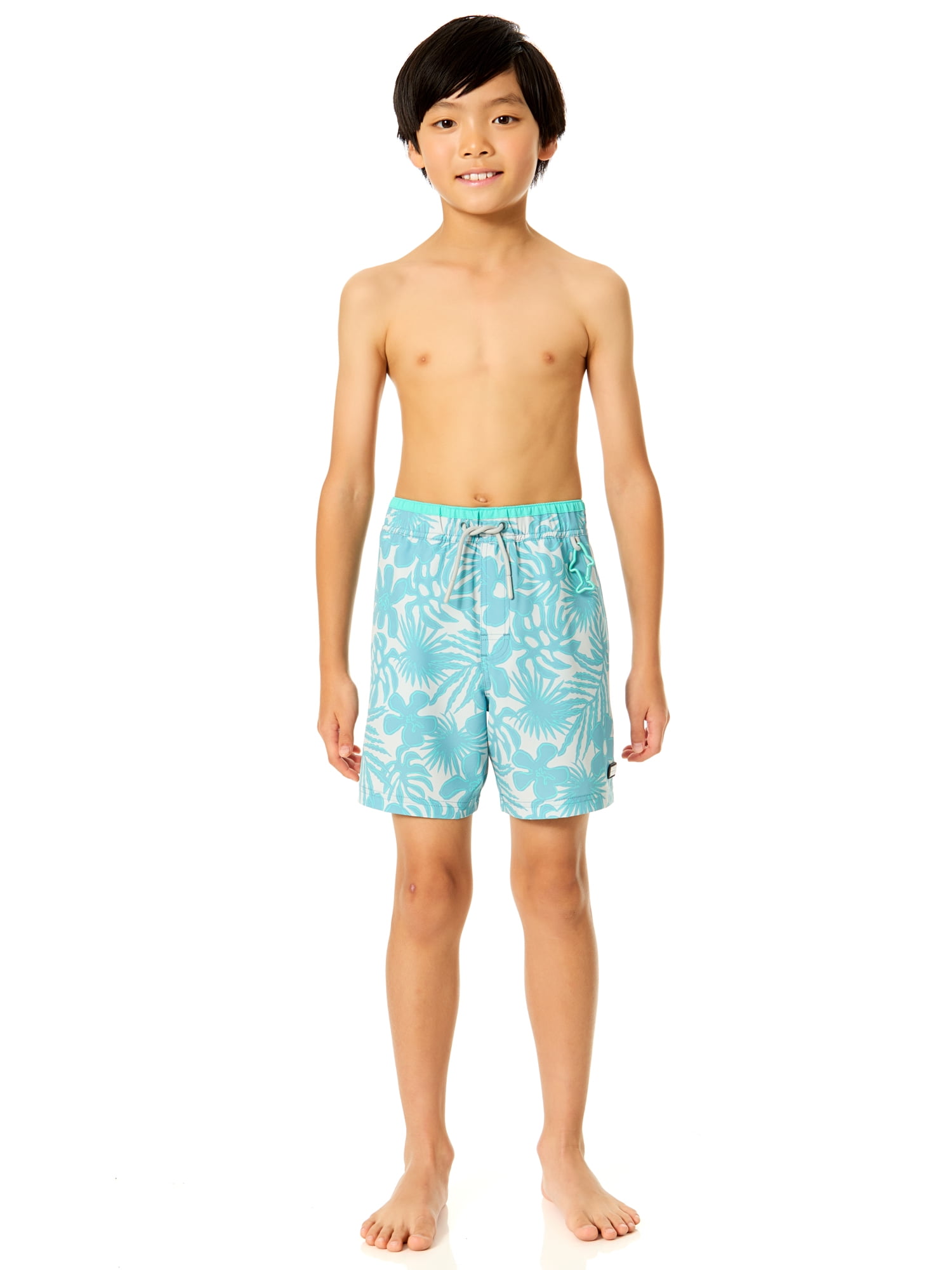 Rugged Shark Boys 6" Inseam Swim Trunks, Sizes 4-16