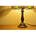 thumbnail image 5 of Orinova Tiffany Style Table Lamp Rose Bedside Desk LED Lamp Shades Bedroom Stained-Glass 18.1'' H Multi-Color, 5 of 6