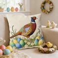 thumbnail image 5 of QuanTara Embroidered Easter 'Good Things' Pillow Cover 18x18in, Soft Short Lint Decorative Throw Pillow Case for Sofa, Bed, Living Room, 5 of 6