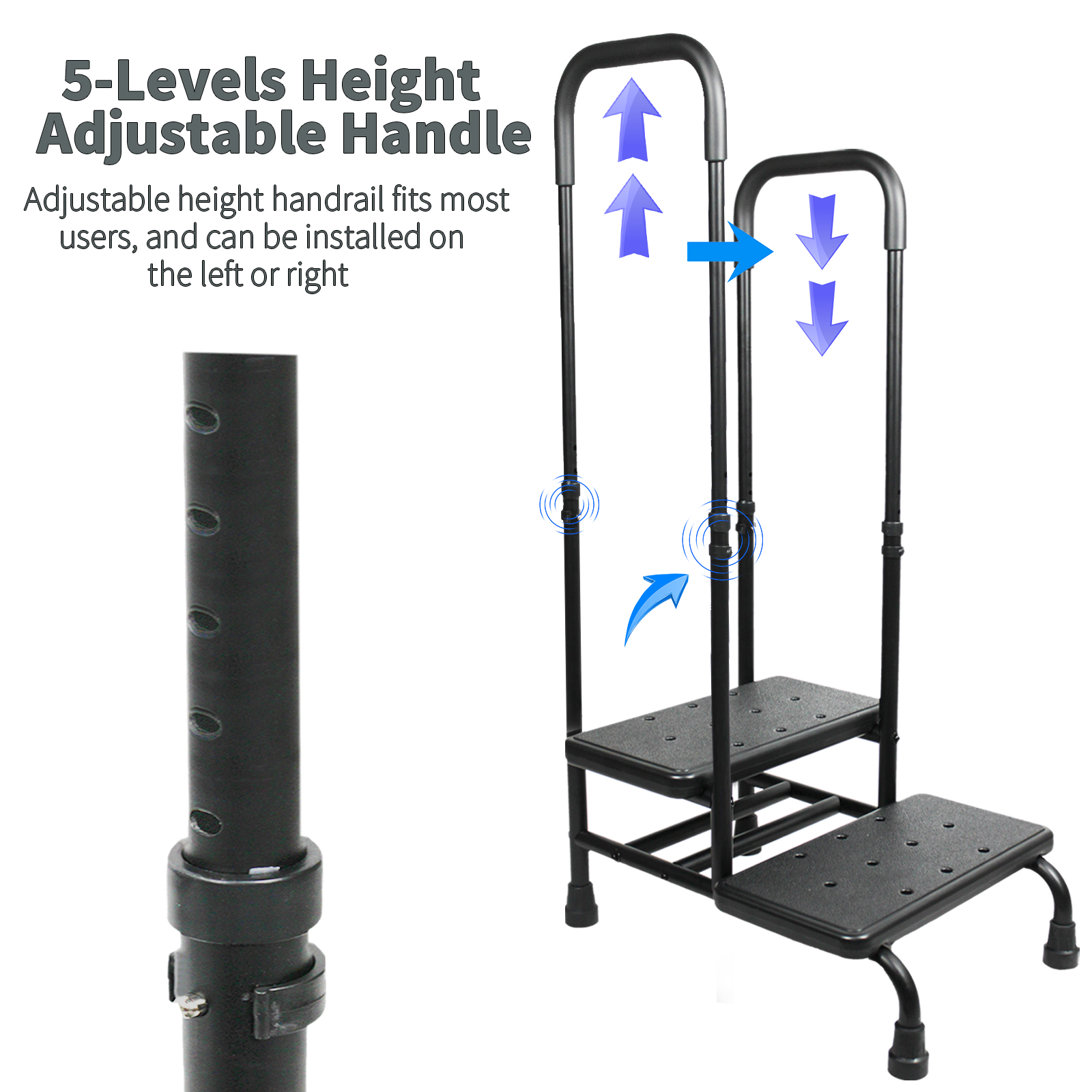 Shyujajie 2-Step Stool with Adjustable Handle, 450 Lb photo 6