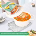 thumbnail image 3 of Yayeee Pot Holders Kitchen Heat Resistant with Pocket 7"x9.8" Cotton Oven Cooking Hot Pads, Green Glasses, 3 of 7